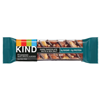 KIND Snack Bars Variety Pack, Dark Chocolate Nuts & Sea Salt and Peanut Butter Dark Chocolate, 18 ct.